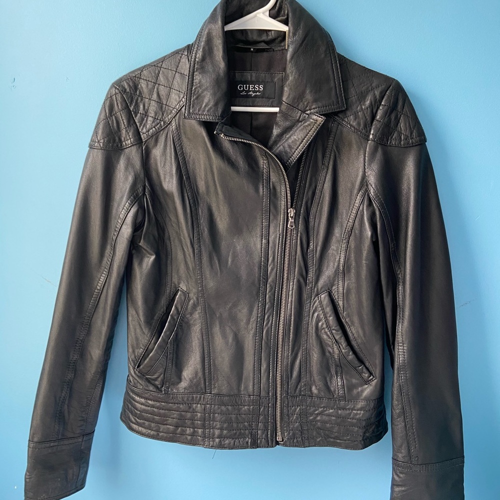 GUESS LA GENUINE LEATHER JACKET (EUC)